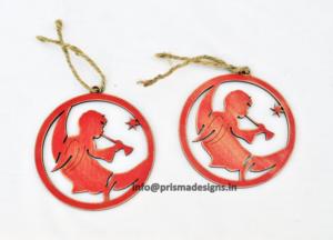 Adornos Colgantes de Navidad Hechos a Mano, Adornos de Corte de MDF para Fiesta de Navidad, Decoración de Lujo, Novedad - Product Image 6