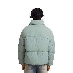 Custom Logo Hooded Puffer Jacket for <b>Men</b> High Quality Bubble Windbreaker for Winter Latest Design with Customized New Logo - Product Image 6