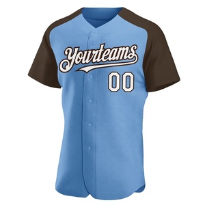 Camiseta de Béisbol Azul Cielo y Negra, Ligera, Ropa Deportiva de Alto Rendimiento, Logotipo Personalizado, Nombre, Número, Marca Privada, Venta al Por Mayor, Directo de Fábrica - Product Image 2
