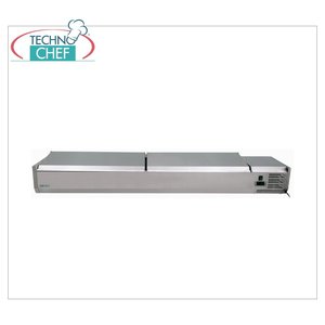 Vitrina Refrigerada de Acero Inoxidable de 120 cm para Ingredientes de Pizza, Equipo de Refrigeración Comercial para Cocina, para 5 Contenedores GN 1/4 - Product Image 3