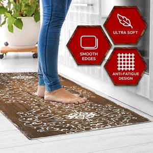 Tappeto da Cucina Anti-Fatica Oversize 20x55 in PU Intrecciato con Design Ammortizzato Antiscivolo per Stare in Piedi - Product Image 5