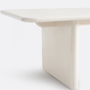 <span class=keywords><strong>Table</strong></span> à manger rectangulaire contemporaine brillante 8 places en MDF avec peinture blanche <span class=keywords><strong>haute</strong></span> brillance pour salle à manger cuisine - Product Image 4