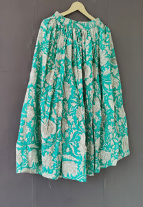 Falda de mujer de algodón indio orgánico con estampado Floral verano playa cubrir tamaño libre cintura Natural transpirable regalo - Product Image 4