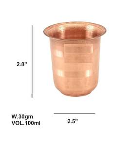 Verre design en cuivre pur à 100% avec finition brillante pour la purification de l'eau naturelle au prix de gros - Product Image 5