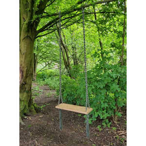 Balançoire en bois rustique pour intérieur/extérieur, confortable, idéale pour la décoration de mariage et comme mobilier d'extérieur - Product Image 3