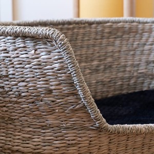 Lit pour animaux de compagnie en osier et en jonc de mer fait à la main, moderne, écologique, tissé naturellement, meubles pour chats et chiens, vente en gros, fournisseur en vrac, pas cher - Product Image 3