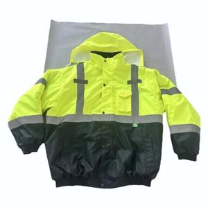 Vêtements de sécurité réfléchissants, veste isolée pour homme, vêtements de travail imperméables d'hiver, sweat à capuche réfléchissant haute visibilité - Product Image 2