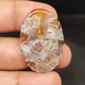Cabochon en agate turque brun naturel pour la fabrication de bijoux (pendentifs, bagues, colliers) |   Pierres d'agate polies en gros - Product Image 3