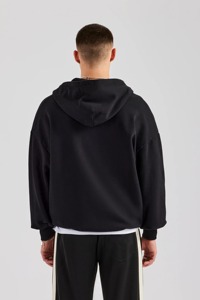 Sweat à capuche à manches longues pour hommes de haute qualité Vêtements décontractés d'hiver Sweat à capuche à fermeture éclair logo brodé personnalisé Sweat à capuche de couleur unie pour homme - Product Image 6