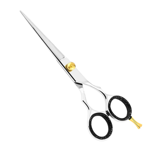 Ciseaux de coiffeur professionnels pour gaucher lame en alliage d'aluminium ciseaux amincissants à long manche en acier inoxydable pour les cheveux de Salon - Product Image 1