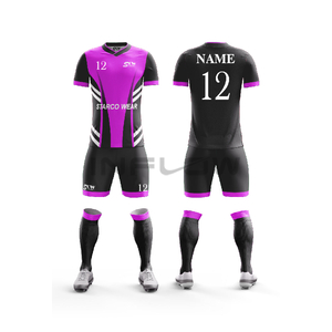 Camiseta de fútbol de malla lista para enviar, conjuntos de camiseta de fútbol para equipo Scrimmage, pantalones cortos atléticos de secado rápido, logotipo personalizado - Product Image 3