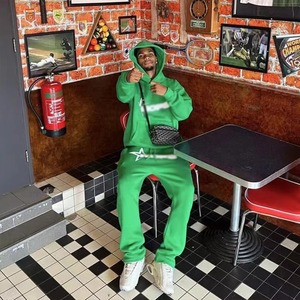 <b>Pullover</b> <b>Men</b> Hoodie and Pants Puff Printing <b>Men</b> Sweatsuit Customized Hoodie Sweatsuits Causal Jogger Tracksuit Sweatpants Set - Product Image 5