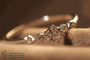 Anillo de compromiso de estilo único de diamante de corte redondo para mujer - Product Image 6