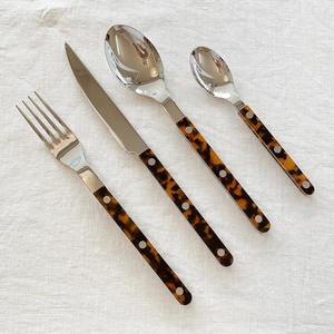 Amazing Royal Gold Spoon <b>Fork</b> <b>Knife</b> Set with Unique Handmade Handle Design Luxury Modern Cutlery Set - Product Image 4