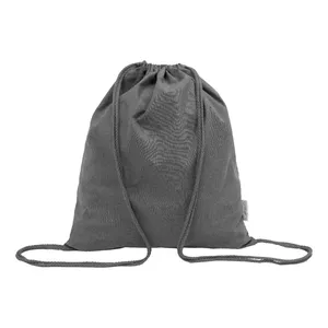 Bolsas Deportivas con Cordón de Algodón Reciclado Dropex, Bolsa de Mercadotecnia Promocional Sostenible - Product Image 2