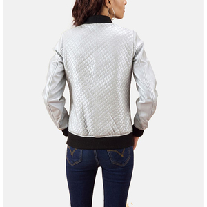 Veste en cuir véritable matelassée, respirante, imprimée et tricotée, de haute qualité, conçue sur mesure pour femmes, pour la saison hivernale, respectueuse de l'environnement - Product Image 6