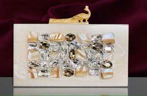 Bolso de resina Embrague de moda para niñas Regalo DE BODA Fiesta Embrague de mano con hermosa decoración - Product Image 5