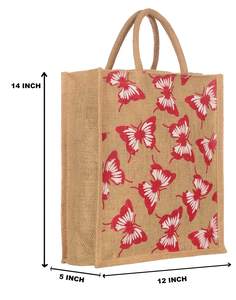 Set of 3 Customized Designs Jute <b>Bags</b> Top Quality Handmade Rectangle Shape Rope Handles Shopping Gifts Wedding Usable <b>Bags</b> - Product Image 2