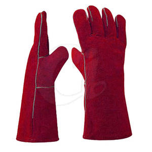 Guantes de soldador al por mayor de etiqueta privada, guantes de soldador de cuero personalizados con su propio diseño - Product Image 3