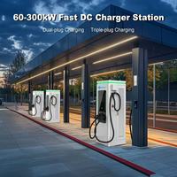 EVMATE Station de recharge rapide DC 120 kW 180 kW 240 kW pour véhicules électriques avec doubles connecteurs CCS2 GBT pour stationnement au sol