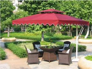 Luxury Lightweight Aluminum Alloy Frame Waterproof Outdoor <b>Patio</b> Garden Umbrella Marble Base Modern Design for Hotel Use - Product Image 2