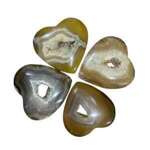 Cœur d'Agate du Timor Druzy, Cœur de Cristal d'Agate Naturelle, Pierre Druzy Scintillante, Minéral de Collection - Product Image 2