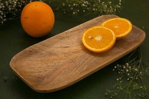 Plato para servir de madera natural, bandeja de madera Rectangular para frutas y aperitivos, decoración del hogar, vajilla, plato de madera, bandeja decorativa - Product Image 3