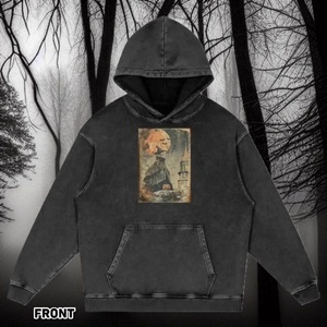 Sweat à capuche oversize tendance pour homme, délavé à l'acide, 450 GSM, en pur coton épais, commandes en gros à prix compétitif - Product Image 4