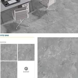 Carreaux de dalles de porcelaine polies numériques de conception moderne de 1200x1200mm finition brillante pour l'isolation thermique d'utilisation de salle d'exposition - Product Image 5