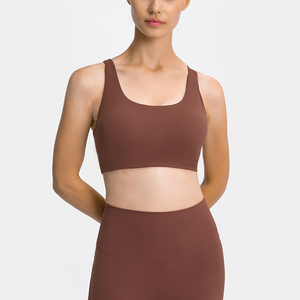 Soutien-gorge de sport de yoga réversible respirant de haute qualité pour femmes avec logo sexy au dos en U profond sur le devant pour soutien-gorge de yoga à impact - Product Image 2