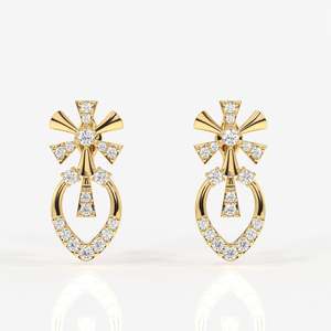ต่างหูเพชรโมอิสซาไนต์ทองคำ 18K เซราฟินา - Product Image 1