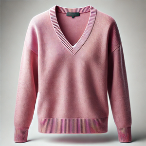 Suéter de Punto Casual para Mujer, Cuello en V, de Encaje, Transpirable, de Viscosa/Algodón, para Invierno, al por Mayor - Product Image 6