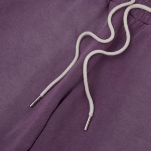 กางเกงวอร์มผ้าคอตตอน400gsm หนักสำหรับผู้ชายกางเกงจ็อกเกอร์ผ้าคอตตอนสีจางใส่สบายสไตล์โอเวอร์ไซส์น้ำหนักเบาปักตามสั่ง - Product Image 3