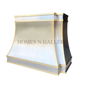 Customized Traditional Attractive Design Handmade <b>Wall</b> Mounted Stainless Steel Luxury Farmhouse Luxury Villa Kitchens Range Hood - Product Image 1