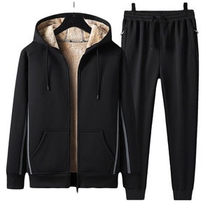 ชุดกีฬากันลมสำหรับผู้ชายชุดวอร์มผ้าฟลีซกันลมพิมพ์ลายเข้ารูปสำหรับคุณแม่ฤดูใบไม้ร่วง - Product Image 3