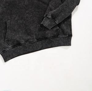 Meilleures ventes : Sweat à capuche pour homme en molleton épais, style délavé à l'acide, avec strass, pour le travail, vente en gros, haute qualité, coupe oversize - Product Image 6