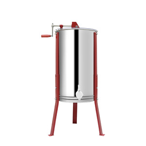 Extractor de Miel Manual de 3 Cuadros - Agitador de Miel Totalmente de Acero Inoxidable - Separador Manual Precio Directo de Fábrica - Product Image 1
