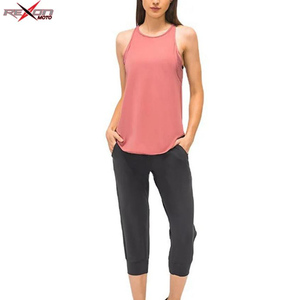 Women's Sports Yoga Tank <b>Top</b> ODM Custom Logo Quick Dry Breathable Spandex/Polyester/Cotton Fabric - Product Image 3