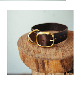 Collier de chien personnalisé 32mm de large-marron foncé - Product Image 6