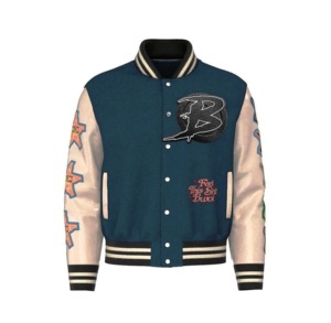 Chaqueta de Béisbol Varsity Personalizada al por Mayor, Chaqueta de Invierno con Forro Cortavientos, Marca Personalizada, Unisex, Fabricación con Bordado, Chaqueta Letterman - Product Image 1