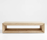 Look classique Table basse en bois carré Design Centre Table nouveau Style finition rustique meubles solides maison salon décor
