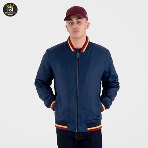 Los más vendidos de los hombres de estilo de la calle Stand Collar abrigo de invierno de color personalizado de poliéster Nylon Bomber chaqueta de invierno - Product Image 1