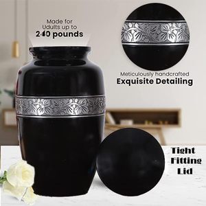 Urna de cremación grabada en aluminio, urna conmemorativa para adultos, recuerdo funerario para hombres, mujeres y ataúd para cenizas, Adulto, hombre, mujer, grande - Product Image 5
