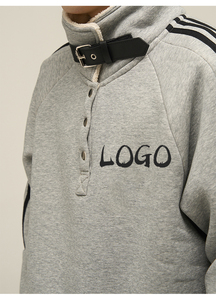 Patrón personalizado 3D impreso rayas manga polar Sudadera con capucha moda Casual peso pesado de gran tamaño cuello falso hombres sudadera invierno - Product Image 4