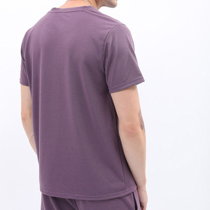 Nouveaux t-shirts 100% coton de haute qualité pour hommes en O Neck Design T-shirt à manches courtes de couleur unie contrastée pour hommes pour les vêtements d'été - Product Image 5