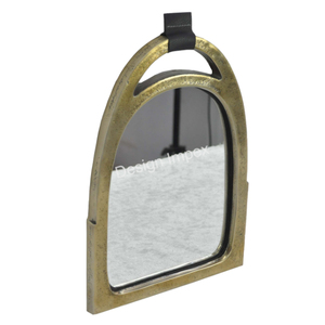 Miroir à étrier pour cheval en fonte d'aluminium Miroir de styles équestres Miroir mural en laiton fini antique en gros Prix bas - Product Image 1