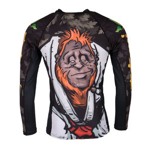 Vente en gros directe usine : Rashguard personnalisé sublimé pour Jiu Jitsu, MMA, BJJ, à manches longues, avec logo surf, UPF50+, séchage rapide, par sublimation - Product Image 2