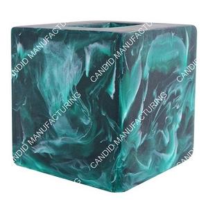 Latest Style Square Swirled Resin <b>Tissue</b> <b>Box</b> Handcrafted <b>Tissue</b> <b>Holder</b> Napkin Storage <b>Box</b> for Multiuse Less Price Napkin <b>Holder</b> - Product Image 2
