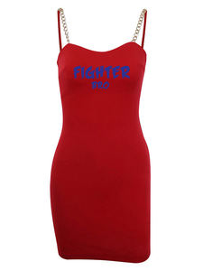 Vestido de tirantes finos con cuello oblicuo y abertura alta, vestido de verano elegante sin mangas ajustado de una pieza para mujer - Product Image 5