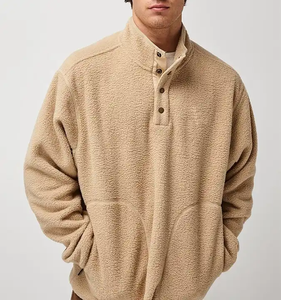 Pull-over pour homme, nouveau design d'hiver, tendance, quart de bouton, sherpa, veste chaude, pull-over pour homme, manteau - Product Image 2